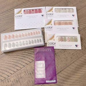 Several Nail Kits all sold together: Color Street, Jamberry and Static Nails